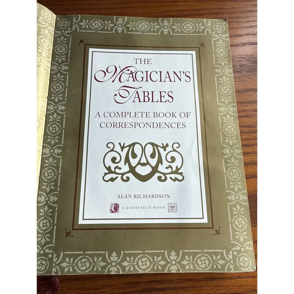 The Magicians Table Book A Complete Book Of Correspondences Alan Richardson